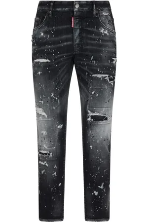 Dsquared2 Jeans con salpicaduras de pintura estampadas y detalles rasgados