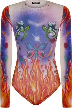 Dsquared2 Body manga larga con estampado gráfico