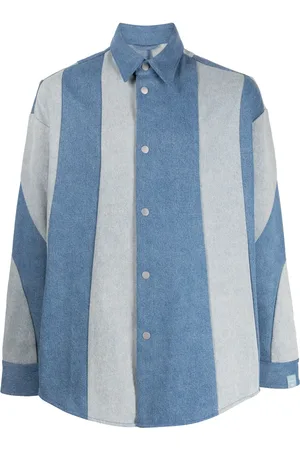CROQUIS Camisa de mezclilla con rayas estampadas