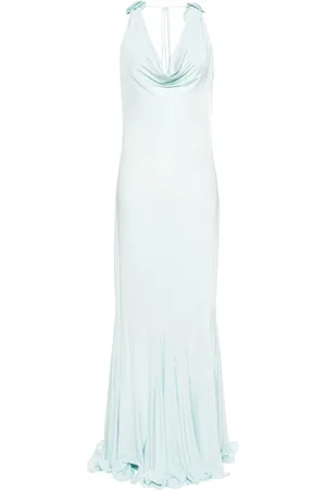 MAGDA BUTRYM Vestido largo con aplique floral