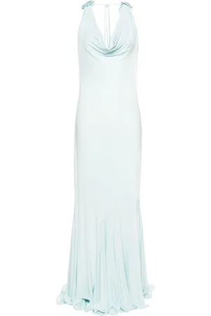 MAGDA BUTRYM Vestido largo con aplique floral