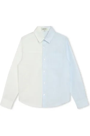 Lanvin Camisa con logo estampado y motivo de rayas
