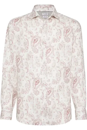 Brunello Cucinelli Camisa con estampado de cachemira