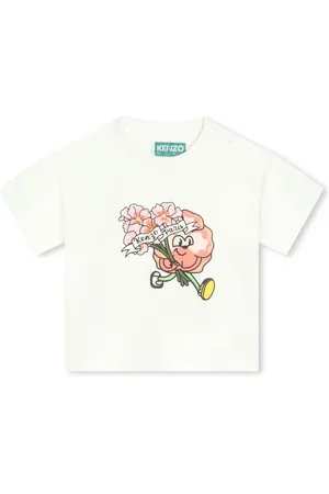 Kenzo Playera con cuello redondo y estampado gráfico