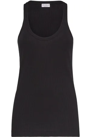 Brunello Cucinelli Top tejido de canalé