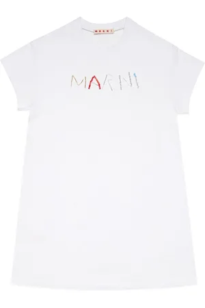 Marni Vestido estilo playera con logo bordado