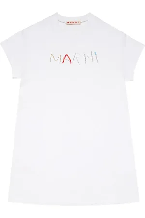 Marni Vestido estilo playera con logo bordado