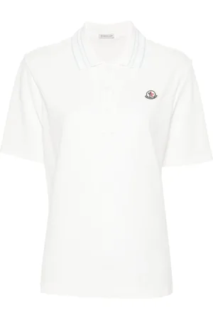 Moncler Playera tipo polo con aplique del logo