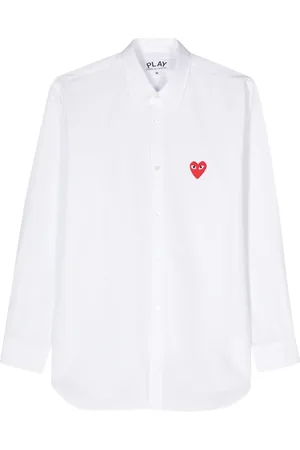 Comme des Garçons Camisa con aplique de corazón