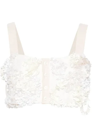 Plan C Top estilo corset con lentejuela