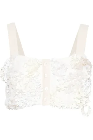 Plan C Top estilo corset con lentejuela