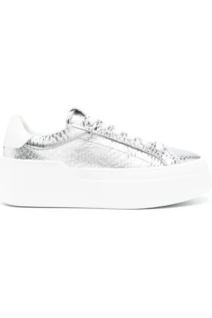 Salvatore Ferragamo Tenis con efecto metalizado