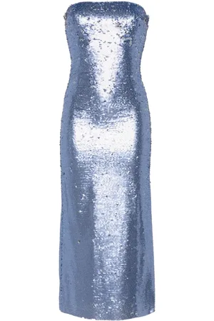 Ilkyaz Ozel Vestido midi bordado con lentejuelas