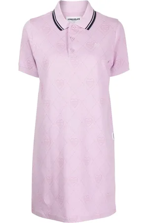 Chocoolate Vestido estilo playera tipo polo con logo