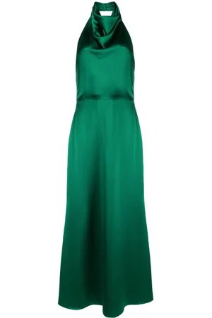 Amsale Vestido de fiesta satén con cuello halter