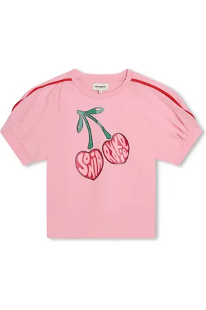 Sonia Rykiel Enfant Playera con logo estampado y cerezas