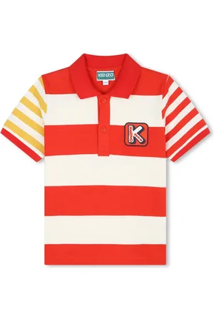 Kenzo Playera tipo polo con rayas estampadas
