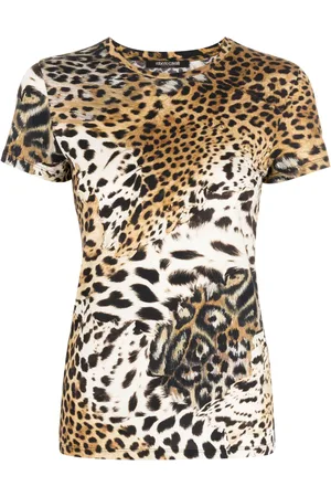 Roberto Cavalli Playera con estampado de tigre