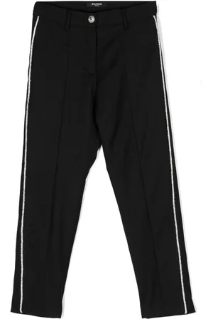 Balmain Pantalones con ribete de cristales