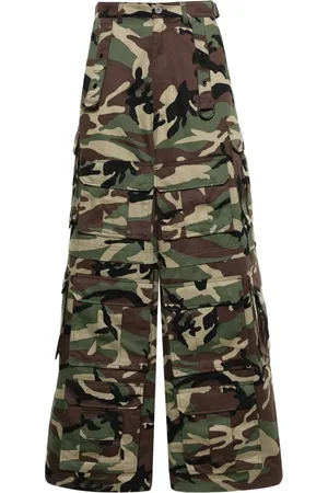 Vetements Jeans anchos con estampado militar