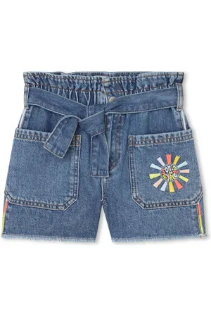 Sonia Rykiel Enfant Shorts de mezclilla con logo bordado