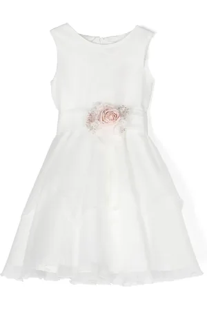 Mimilù Vestido acampanado con broche floral