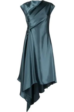 Amsale Vestido con dobladillo asimétrico