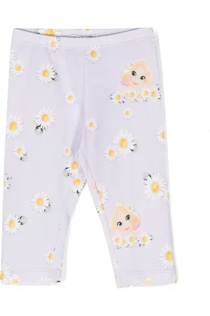 MONNALISA Leggins stretch con estampado de margaritas