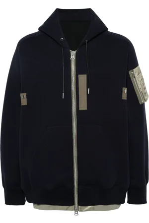 SACAI Hoodie a capas con cierre