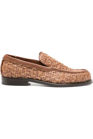 GCDS Mocasines de rafia con monograma en relieve