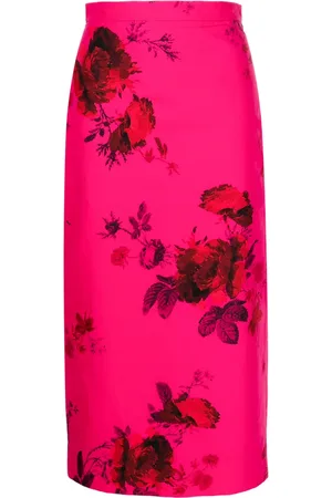 Erdem Falda de lápiz con estampado floral