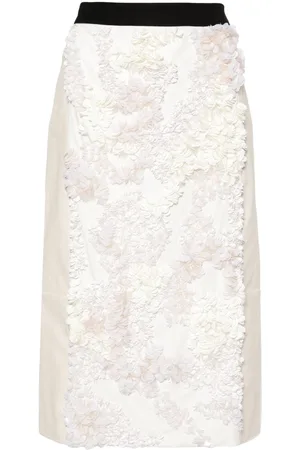 Plan C Falda midi con detalles de lentejuelas