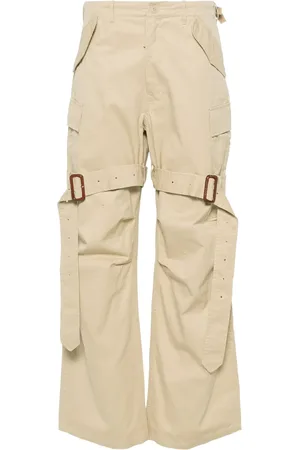 R13 Pantalones cargo con diseño ancho