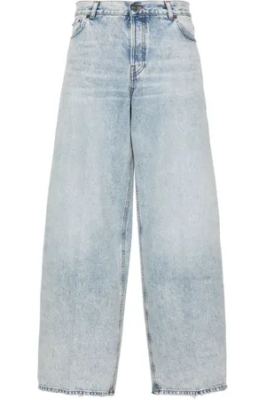 haikure Jeans anchos con efecto envejecido