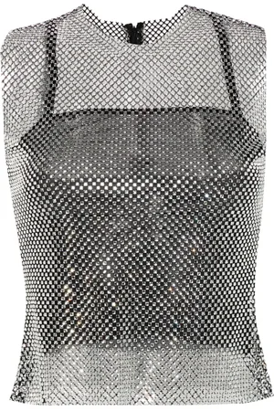 Serafini Top con apliques de strass
