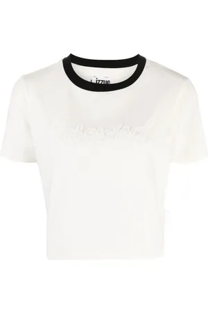 Izzue Top corto con cuello en contraste