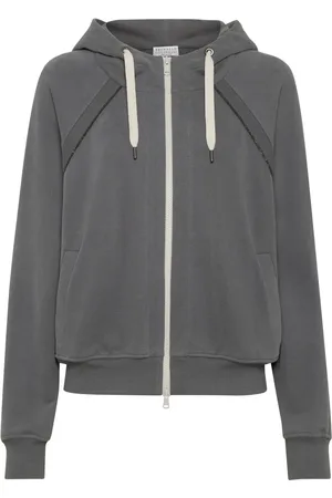 Brunello Cucinelli Hoodie Monili con cierre