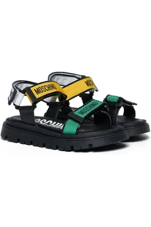 Moschino Sandalias con cierre autoadherente y logo estampado