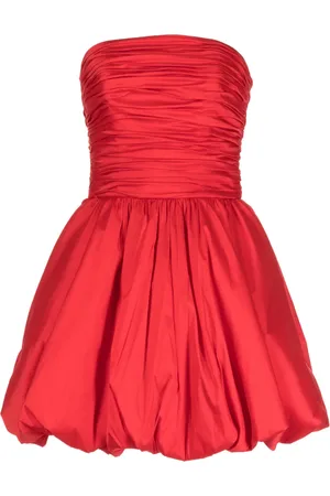Amsale Vestido corto con lazo en la cintura