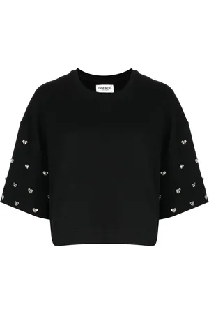 Essentiel Antwerp Sudadera Etui con detalle de strass