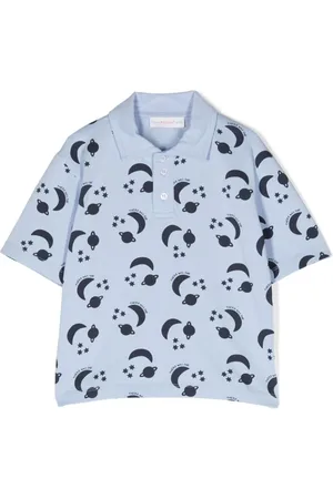 There Was One Kids Playera tipo polo con estampado celestial