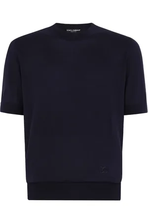 Dolce & Gabbana Top de seda tejido con logo bordado