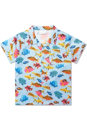 Rachel Riley Camisa con estampado de pez tropical