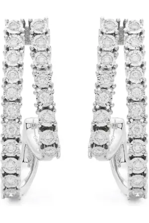 Dana Rebecca Designs Arracadas Ava Bea en oro blanco de 14kt con diamantes