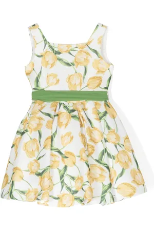 COLORICHIARI Vestido acampanado con estampado floral