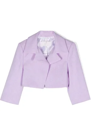 COLORICHIARI Blazer corto con diseño abierto en la parte delantera