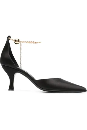 Salvatore Ferragamo Zapatillas satinadas con tacón de 70mm
