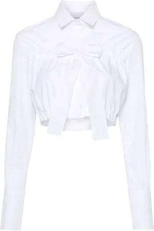 Patou Blusa corta con detalle de moño