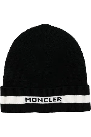 Moncler Gorro de tejido fino con logo en jacquard