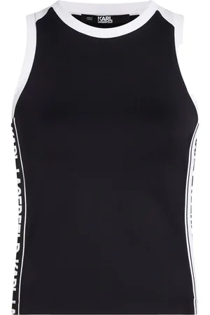 Karl Lagerfeld Top con franja del logo
